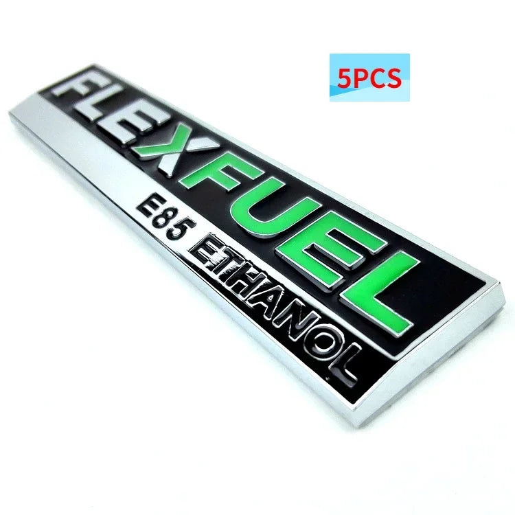 Car FLEX FUEL Universal model clean energy car stickers personalized metal modified car logo 3D Metal logo MyPetiteCar.com
