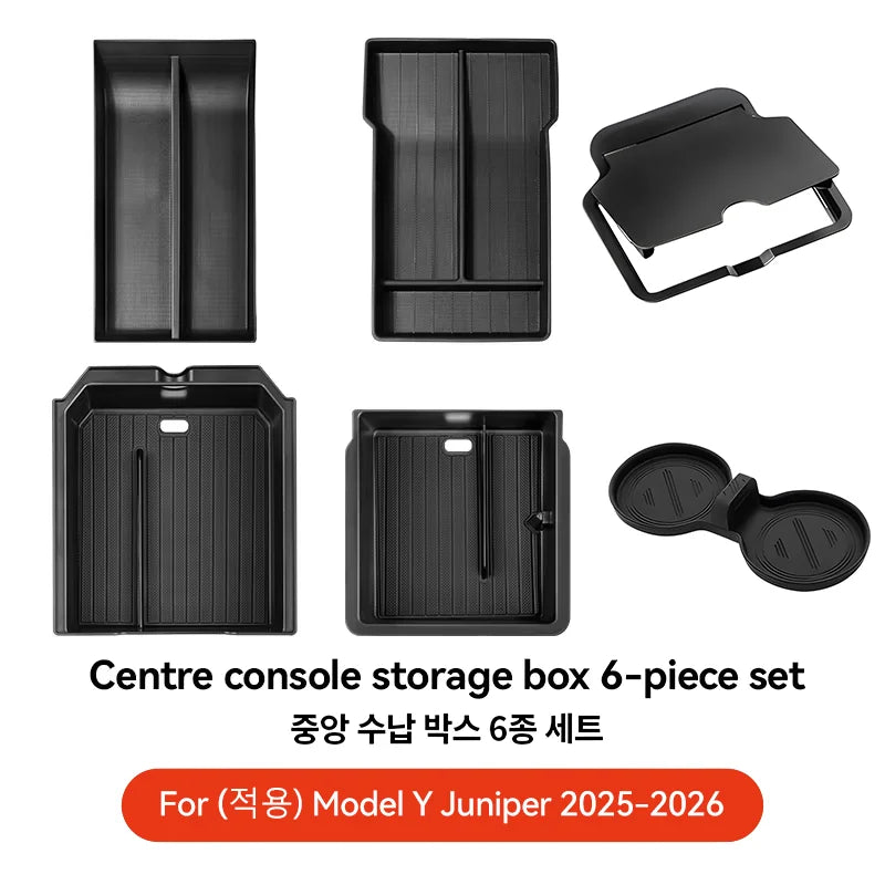 For Tesla Model 3/Y/Highland/Juniper 2026 Center Armrest Hidden Storage Box | Cup Holder Console Organizer MyPetiteCar.com