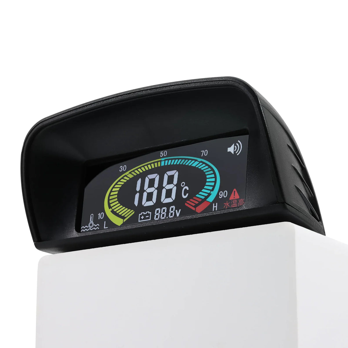HD Universal Water Temperature Voltmeter Gauge | 2 in 1 Digital Car Gauge with Temp Sensor 10mm MyPetiteCar.com
