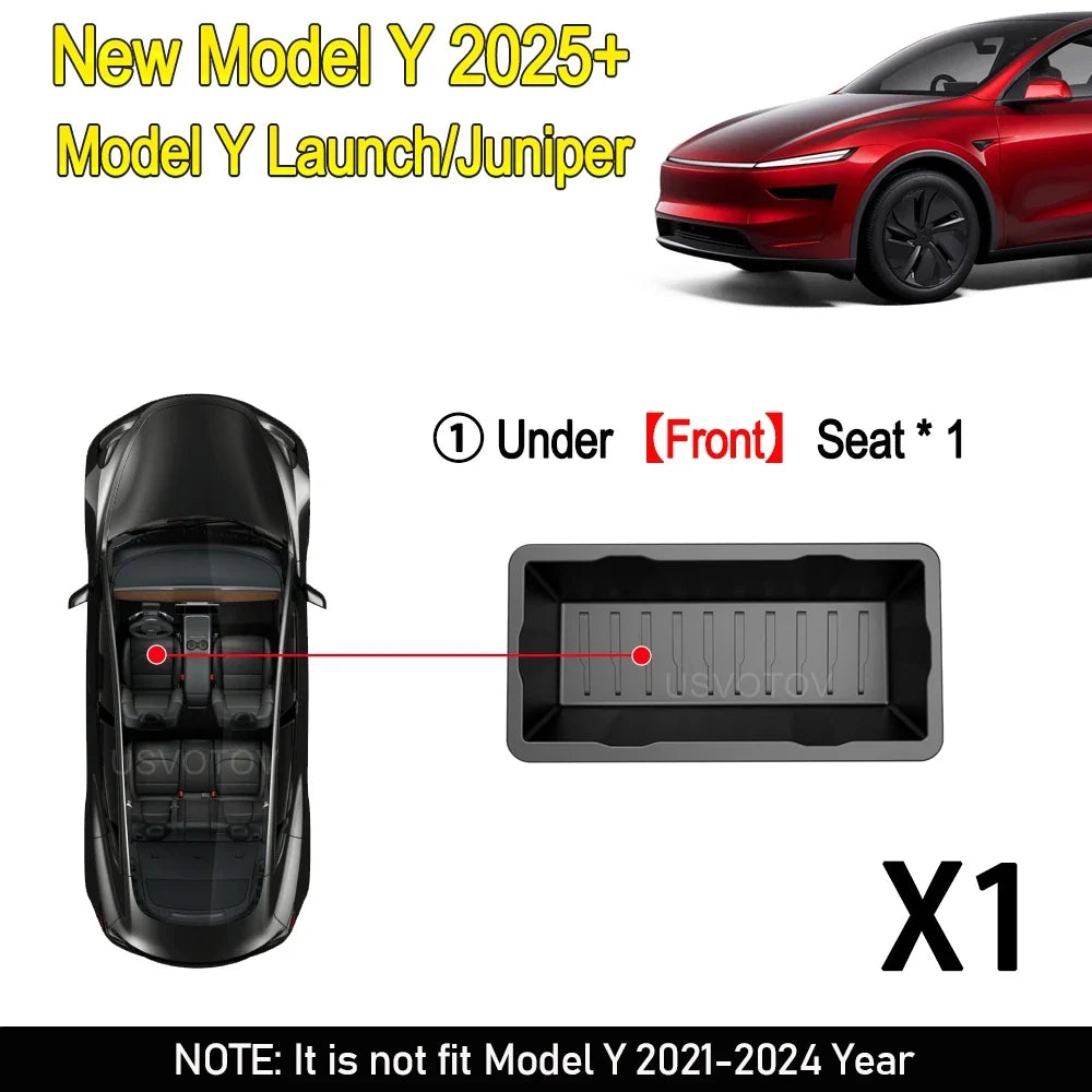 Organizer Bins Front / Rear / Full Set for Tesla Model Y Juniper 2025+