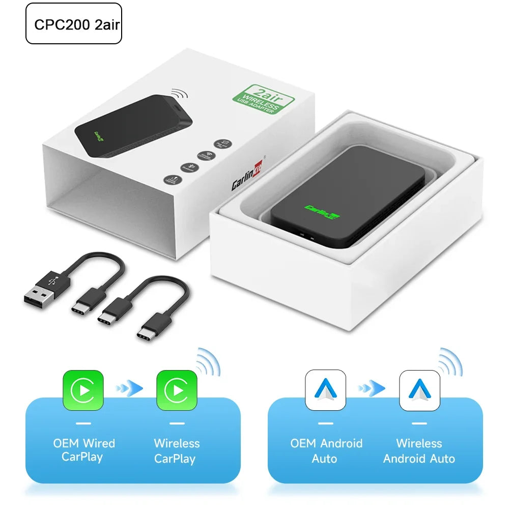 CarlinKit 5.0 Wireless Android Auto & CarPlay Adapter | 2Air & CP2A for OEM Cars MyPetiteCar.com