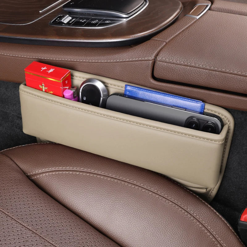 PU Leather Car Seat Gap Organizer Box