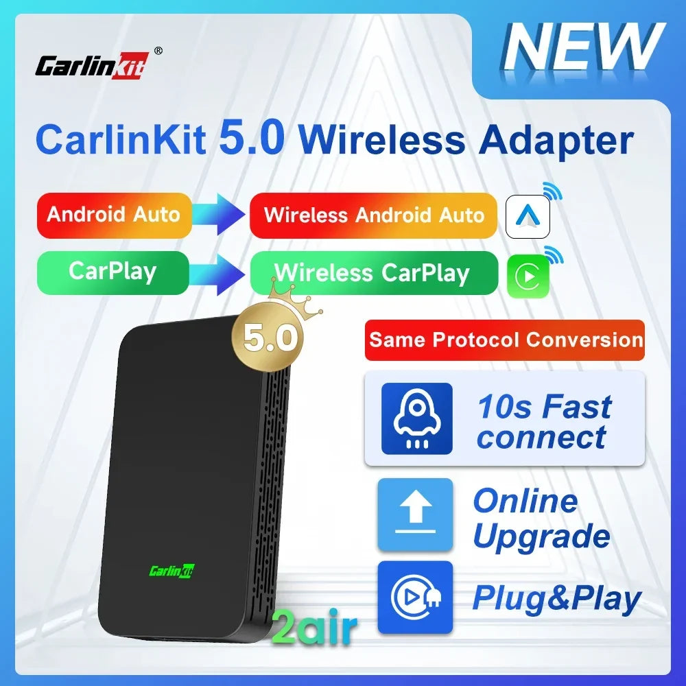 CarlinKit 5.0 Wireless Android Auto & CarPlay Adapter | 2Air & CP2A for OEM Cars MyPetiteCar.com