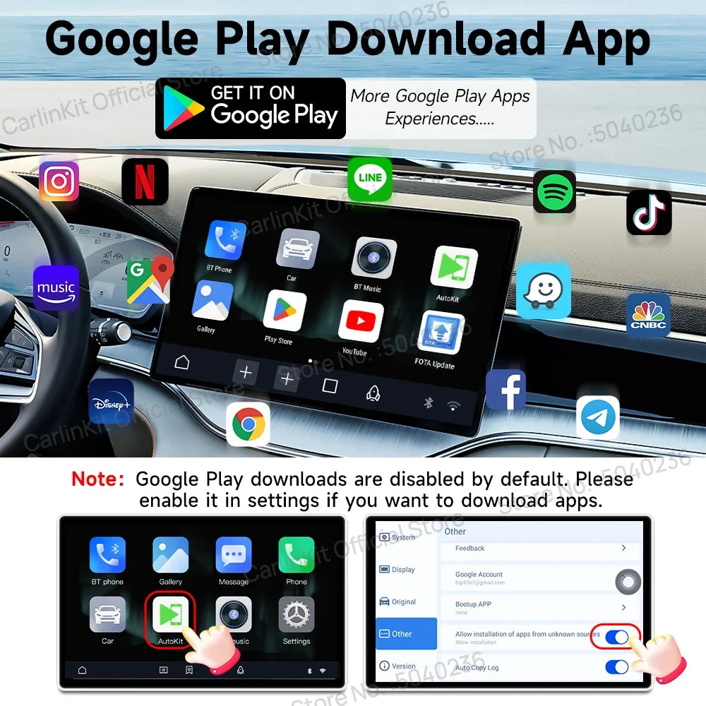 CarlinKit Android TV Box CarPlay Ai Box | Wireless CarPlay & Android Auto Adapter with Netflix, YouTube, Google Play MyPetiteCar.com