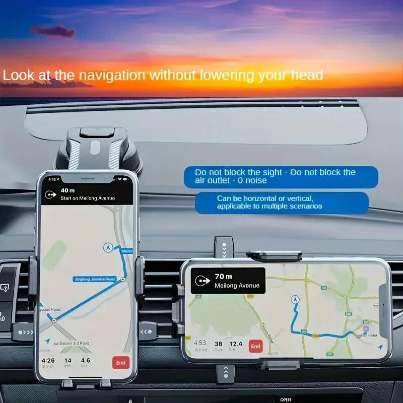 Adjustable Car Phone Mount | 360° Swivel Dashboard Cradle with Strong Suction MyPetiteCar.com