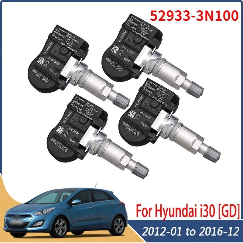 TPMS Tire Pressure Sensor 4PCS 433MHZ for Hyundai Genesis Coupe Santa Fe Kia | GANGLE MyPetiteCar.com