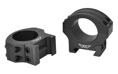 Warne HyperLite Rings |  1" Low |  Matte Finish |  Black Atomic Defense
