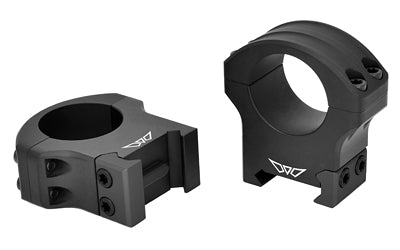 Warne HyperLite Rings |  1" Low |  Matte Finish |  Black Atomic Defense
