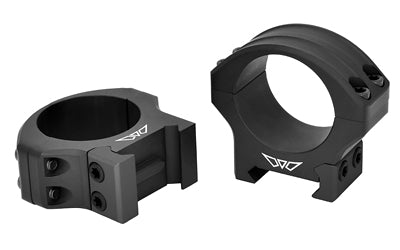 Warne HyperLite Rings |  1" Low |  Matte Finish |  Black Atomic Defense