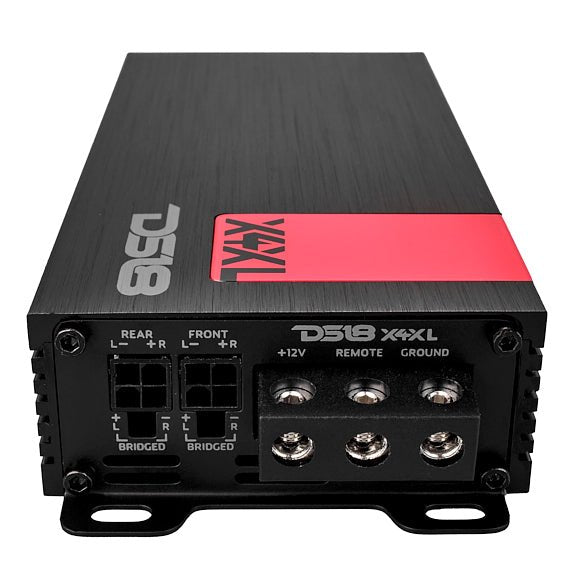 X 4-Channel Ultra Compact Class D Amplifier 4 x 120 Watts Rms @ 4-ohm DS18