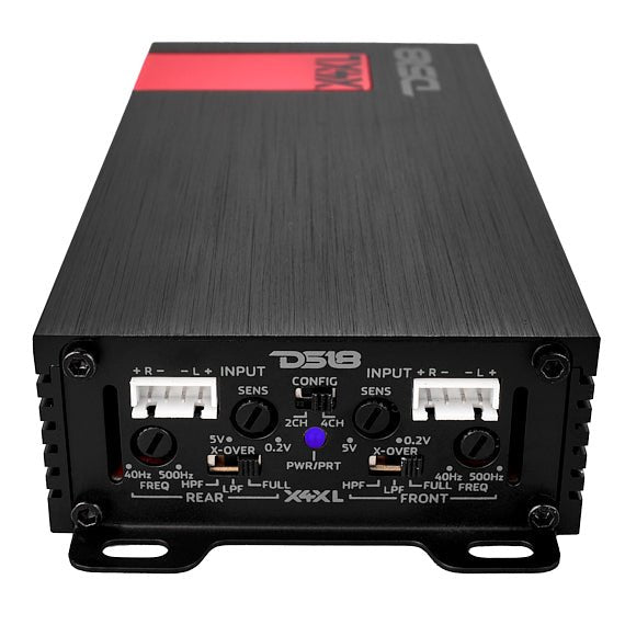 X 4-Channel Ultra Compact Class D Amplifier 4 x 120 Watts Rms @ 4-ohm DS18