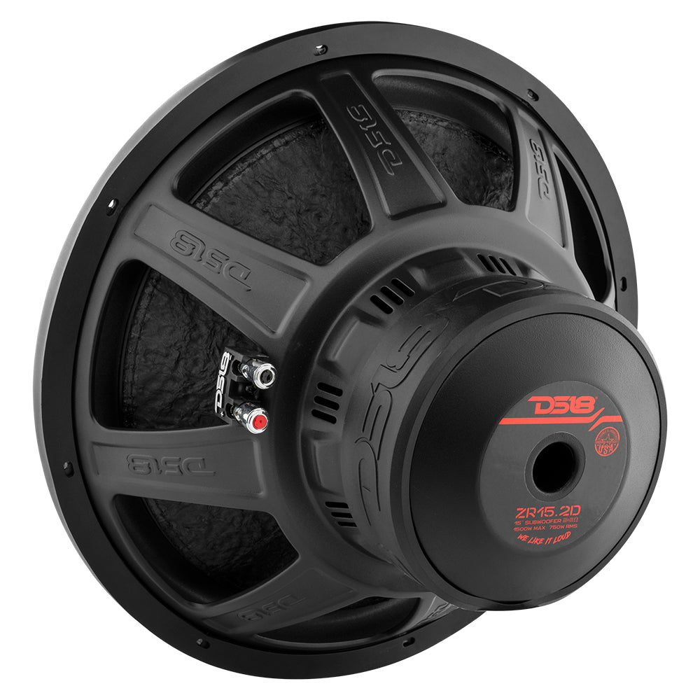 ZR 15" Subwoofer 750 Watts Rms DVC  2-Ohm DS18