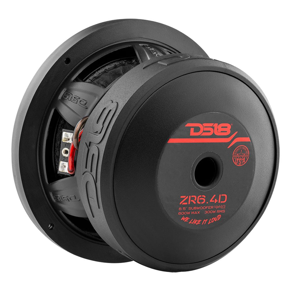 ZR 6.5" Subwoofer 300 Watts Rms DVC  4-Ohm DS18