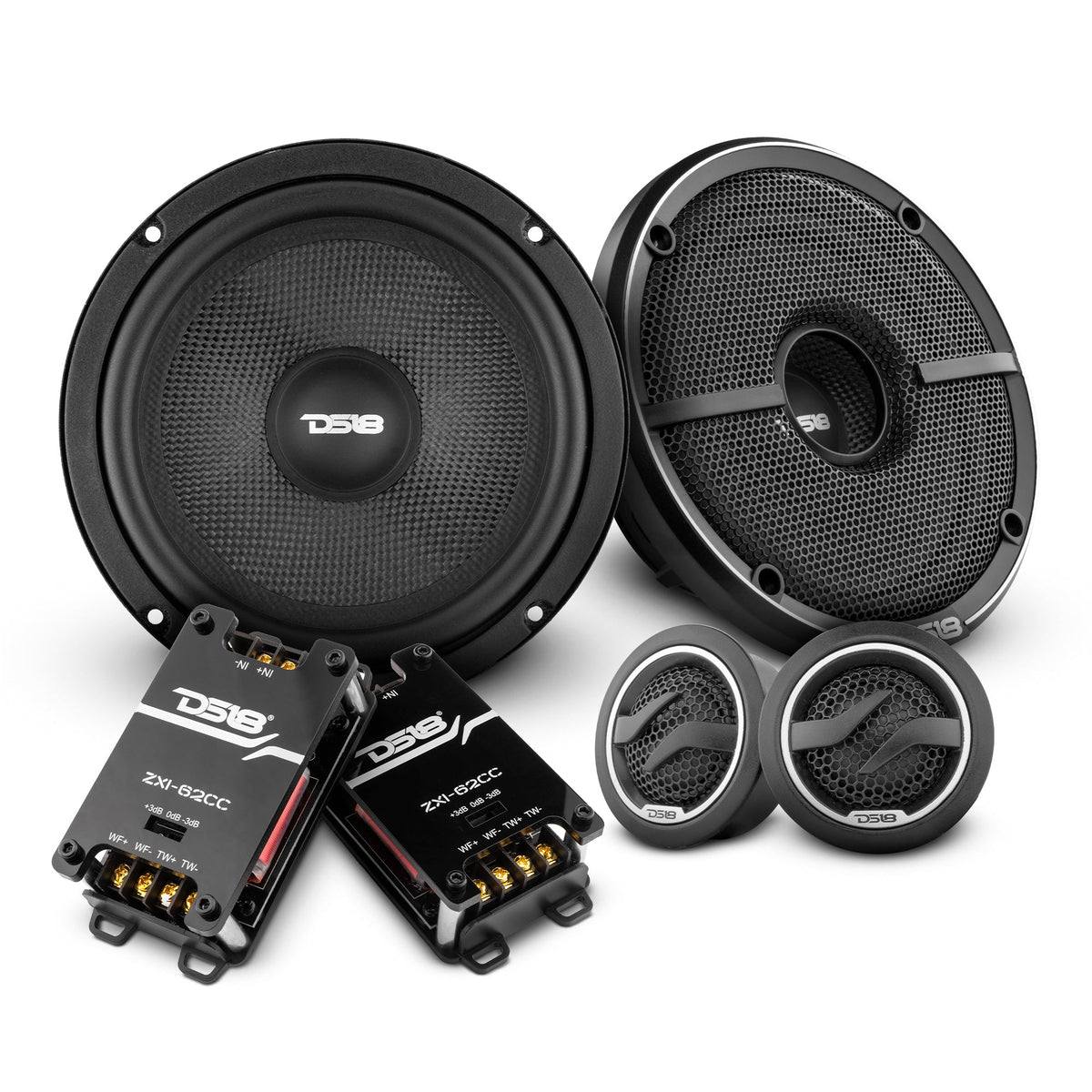 DS18 2008-2019 Honda Accord Front and Back Doors Speakers Better Upgrade/Replacement Package 1600 Watts DS18