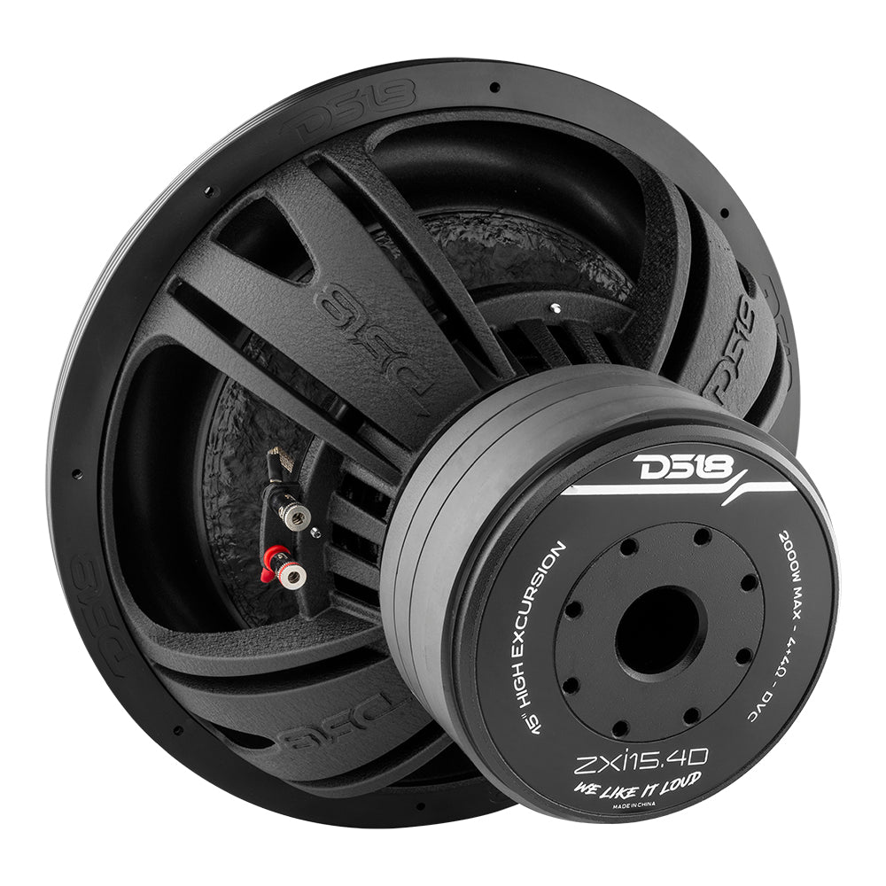 ZXI 15" High Excursion Subwoofer Quad Stacked Magnets | 1000W RMS DVC 4-Ohm DS18