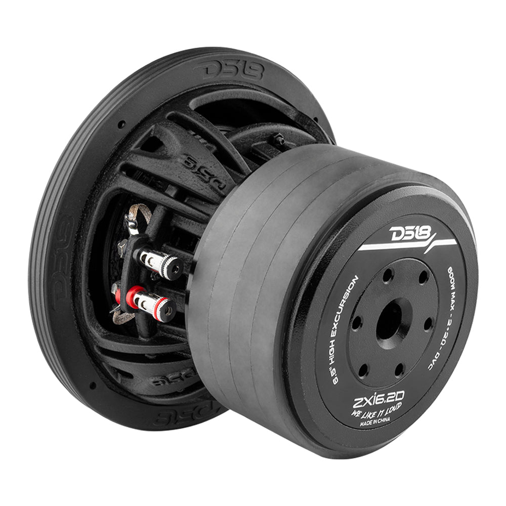 ZXI 6.5" High Excursion Subwoofer Quad Stacked Magnets 300 Watts Rms DVC 2-Ohm DS18