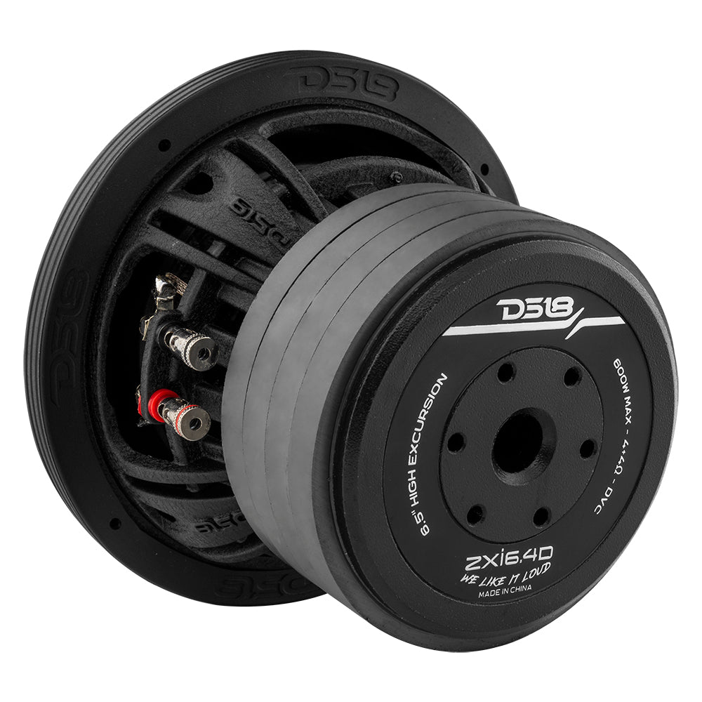 ZXI 6.5" High Excursion Subwoofer Quad Stacked Magnets 300 Watts Rms DVC 4-Ohm DS18