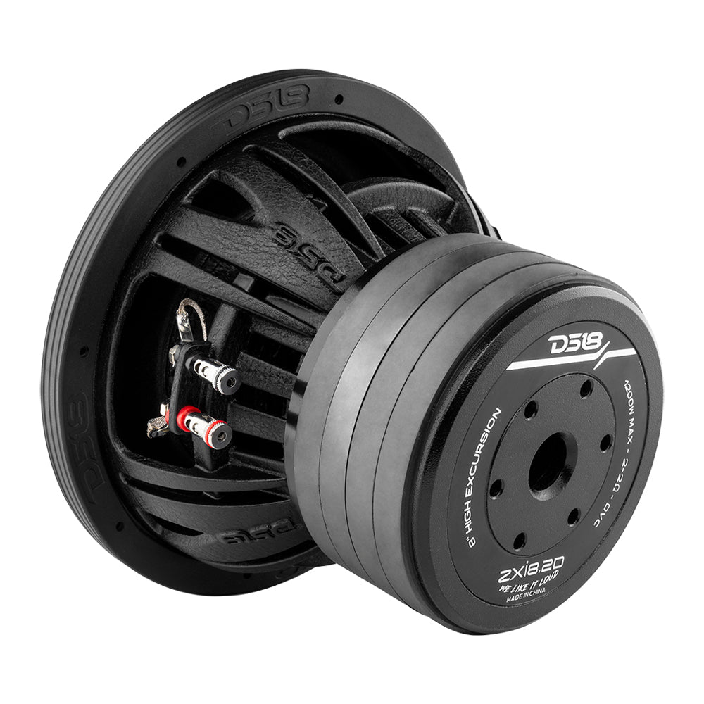 ZXI 8" High Excursion Subwoofer Quad Stacked Magnets | 600W RMS DVC 2-Ohm DS18