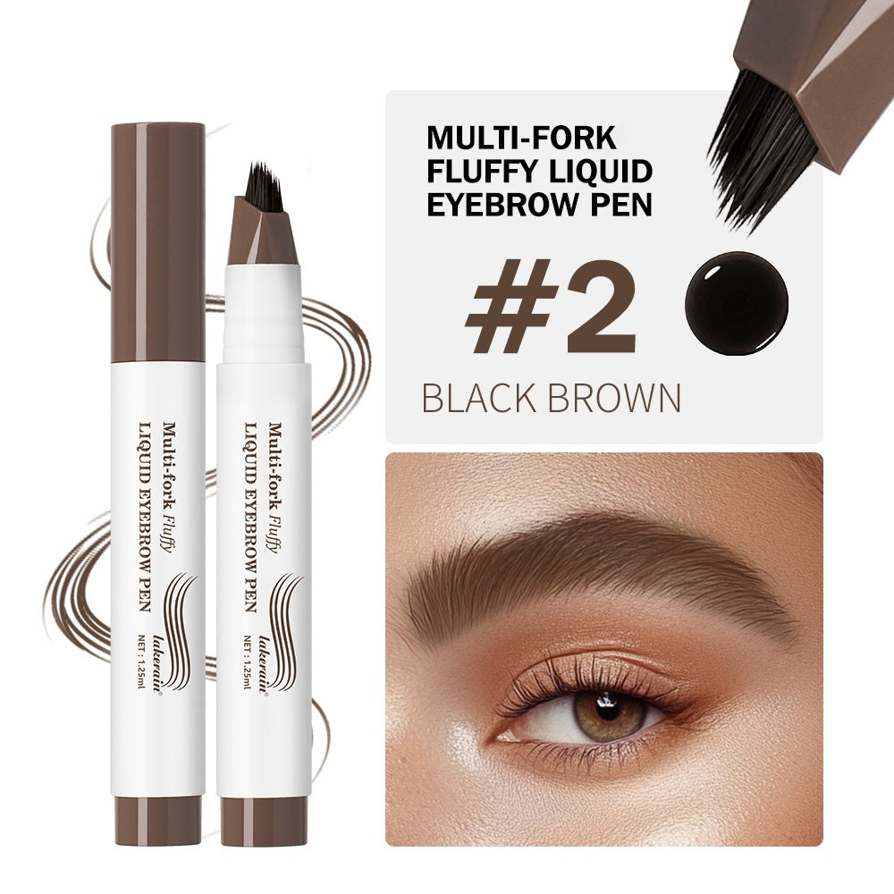 Multi-fork Plush Water Eyebrow Pencil Waterproof And Durable