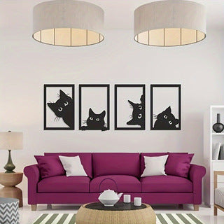 Black Cat Metal Wall Art Decoration Suit My Store