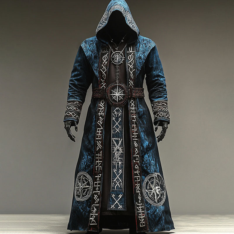 Abstract Long-sleeved Cape Coat For Casual Men's Cardigan My Store