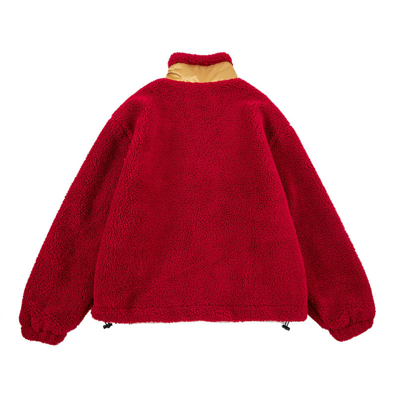 Vintage Embroidered Berber Fleece Cotton Coat Men's Coat