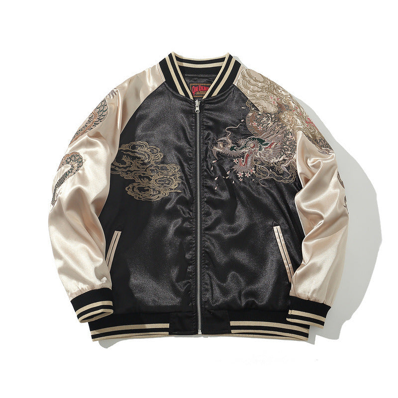 Embroidered Men's Four Sacred Beasts Dragon