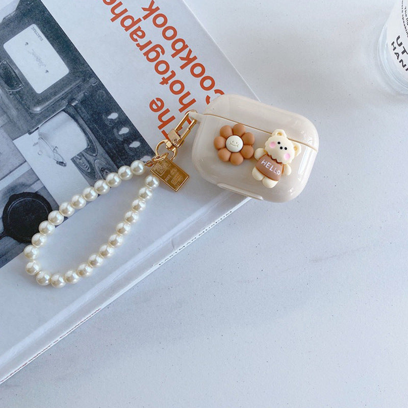 Three-Generation 3D Flower Bear Creative Silicone Case