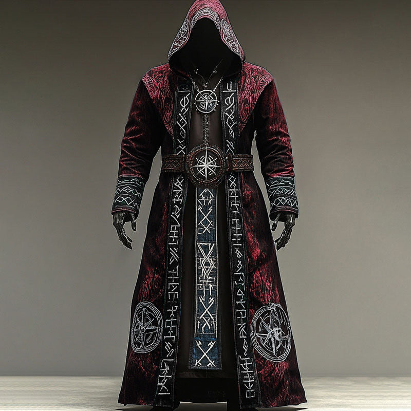 Abstract Long-sleeved Cape Coat For Casual Men's Cardigan My Store