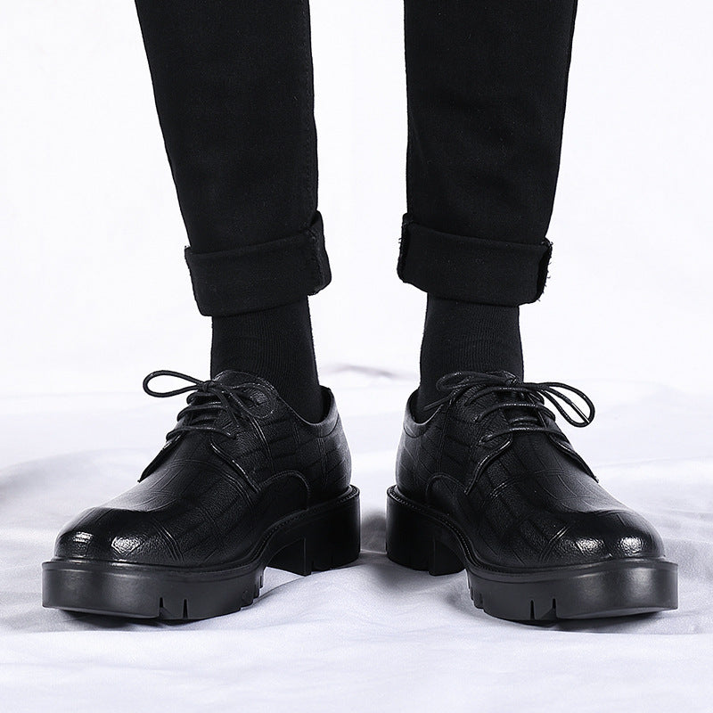 Men's Inner Height Increasing Business Casual Leather Shoes