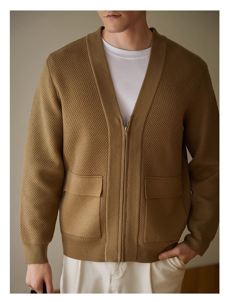 High-grade V-neck Knitted Sweater Cardigan Coat