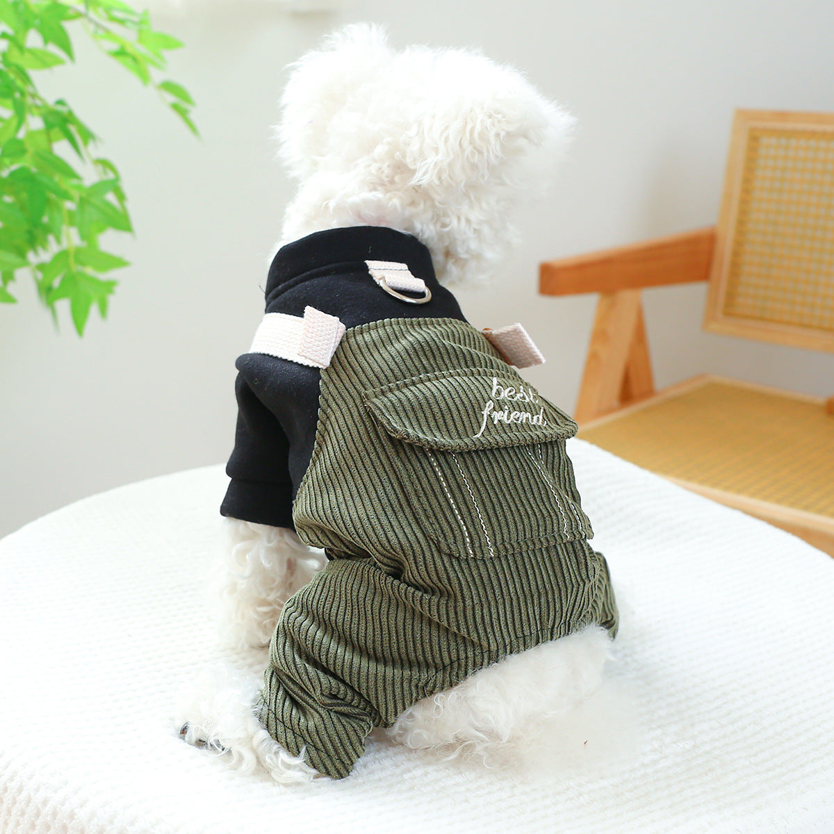 Pet Ring Dog Cat Clothes New Corduroy