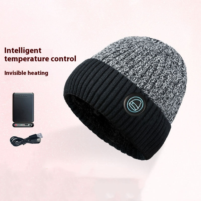 Winter Ski Heating Hat Fleece-lined