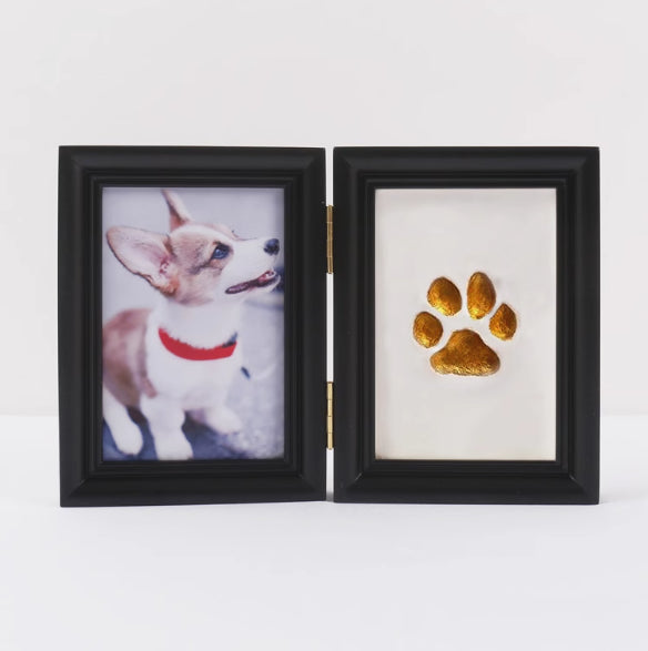 Frame Cat Palm Print Solid Wood Photo Commemorative Table