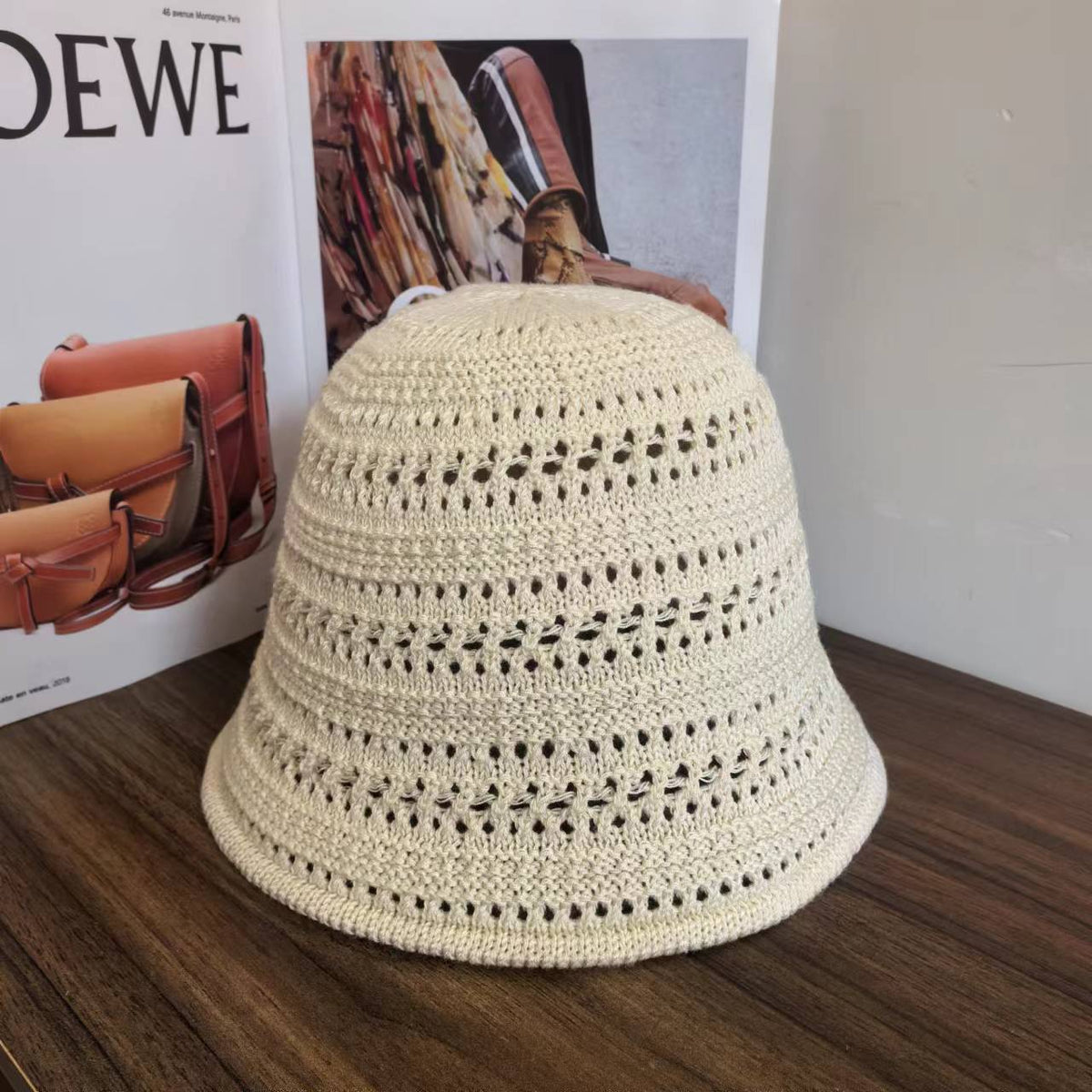 Women's Korean-style Sun Hat Knitted Hollow-out