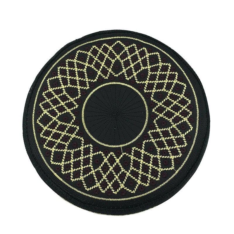 Muslim Cotton Embroidery Islamic Men Prayer Caps
