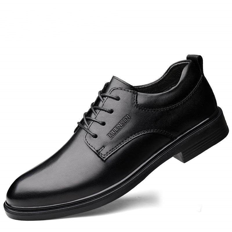 Mulin Sen Summer Leather Formal Shoes In Extra-Large Sizes