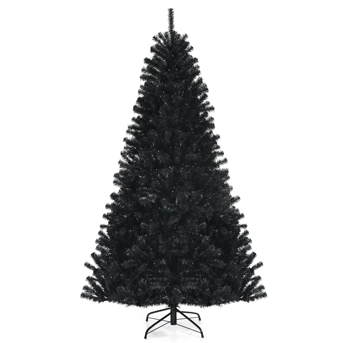 Black Artificial Christmas Halloween Tree with Purple LED Lights DirectDeals