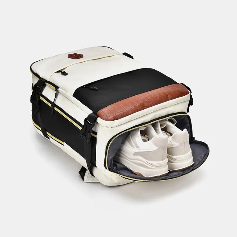 Color Block Multi-Pockets Backpack Bag