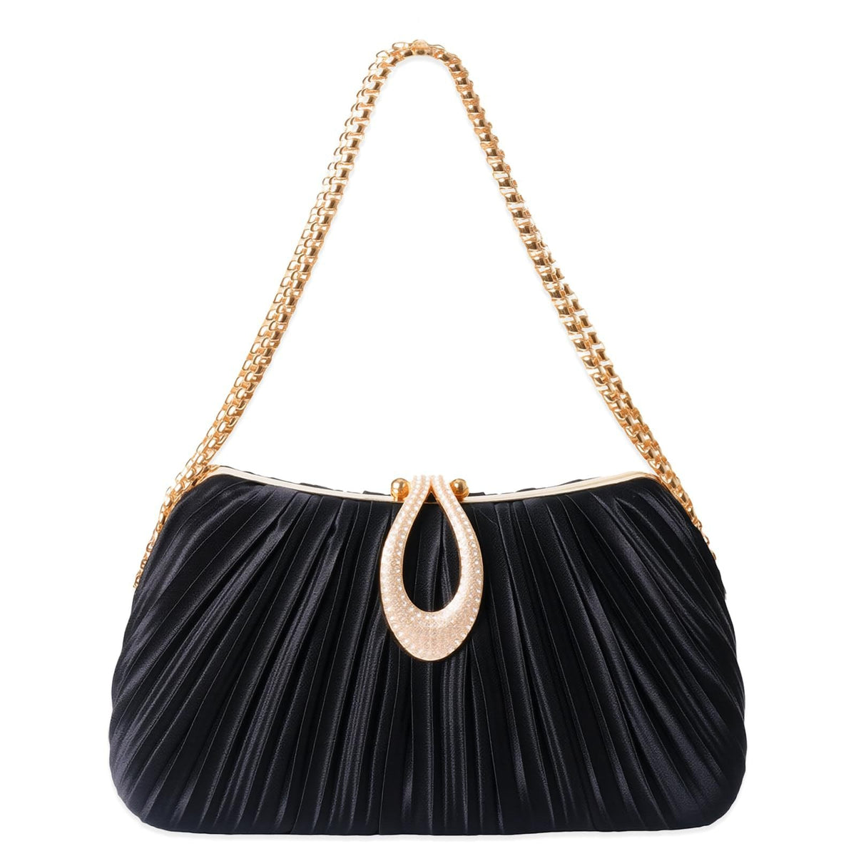 New Satin Pleated Evening Bag For Women