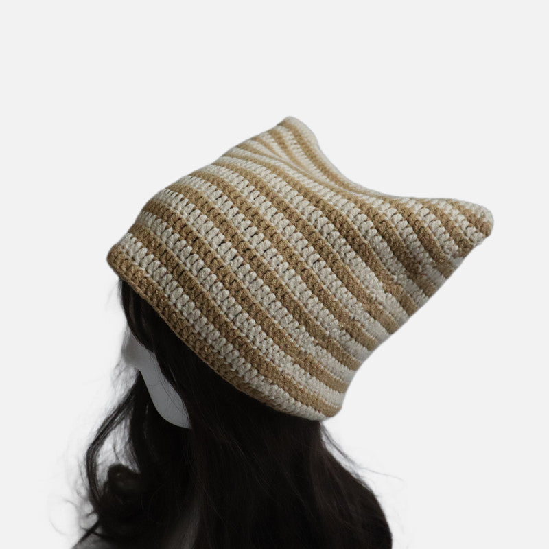 Handmade Knitted Strawberry Hat: Cute Wool All-match Casual Cap