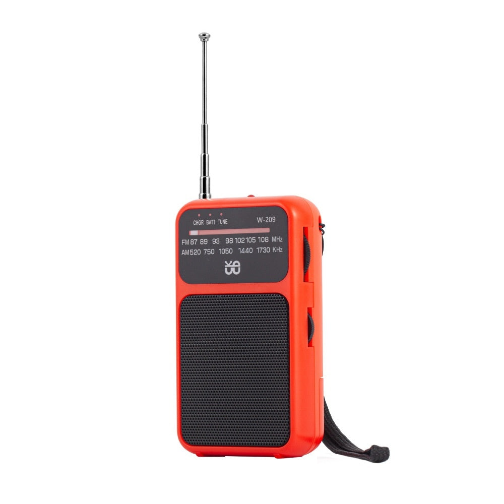 Dual Power FM AM Pocket Radio with Flashlight