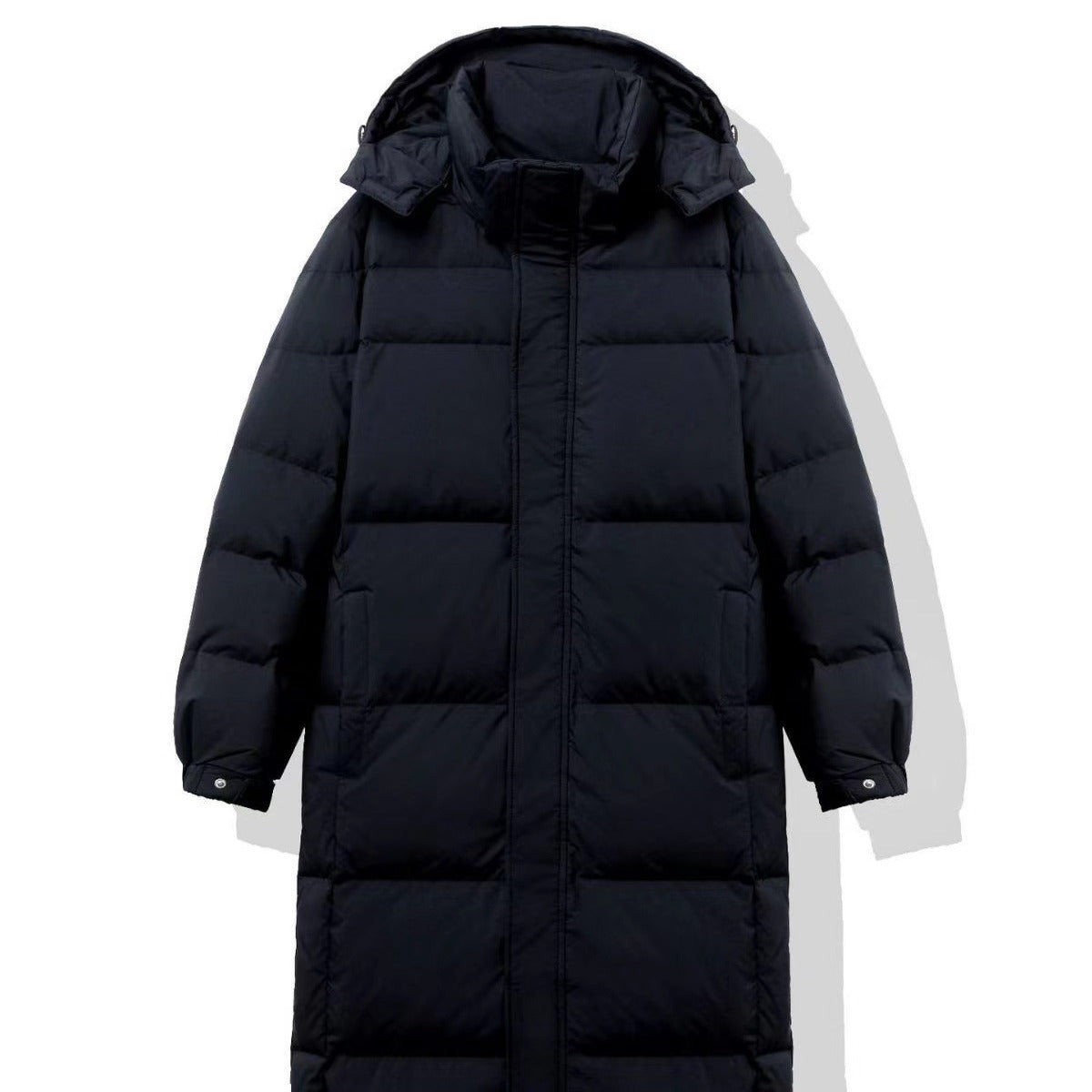 Mid-length Couple Men's And Women's Winter Down Hooded Jacket