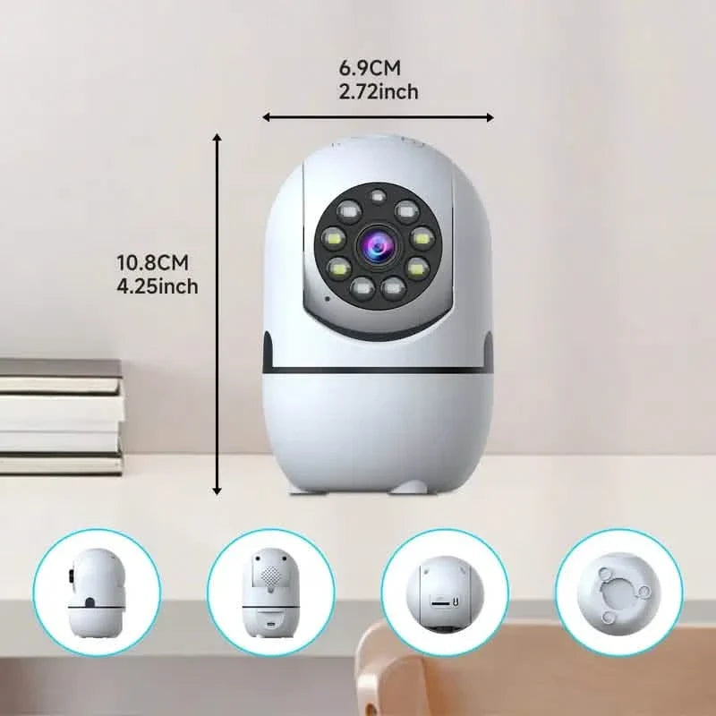 2-Pack: Wireless Security Cameras – 355° Rotation, Night Vision, Motion Detection, Two-Way Audio