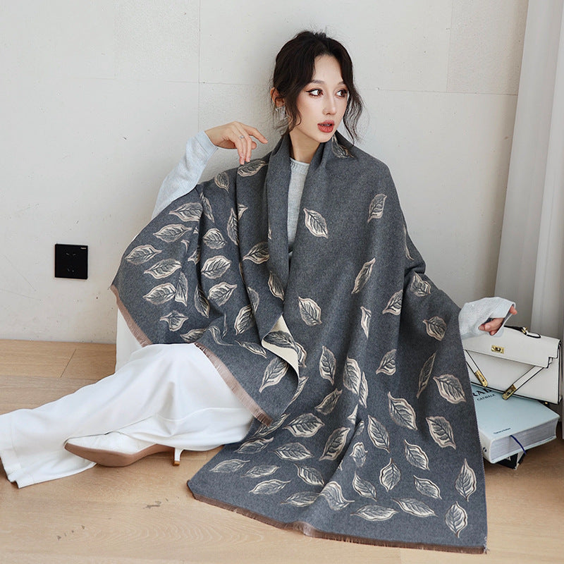 Female Versatile Fashion Thickened Warm Cashmere Scarf My Store
