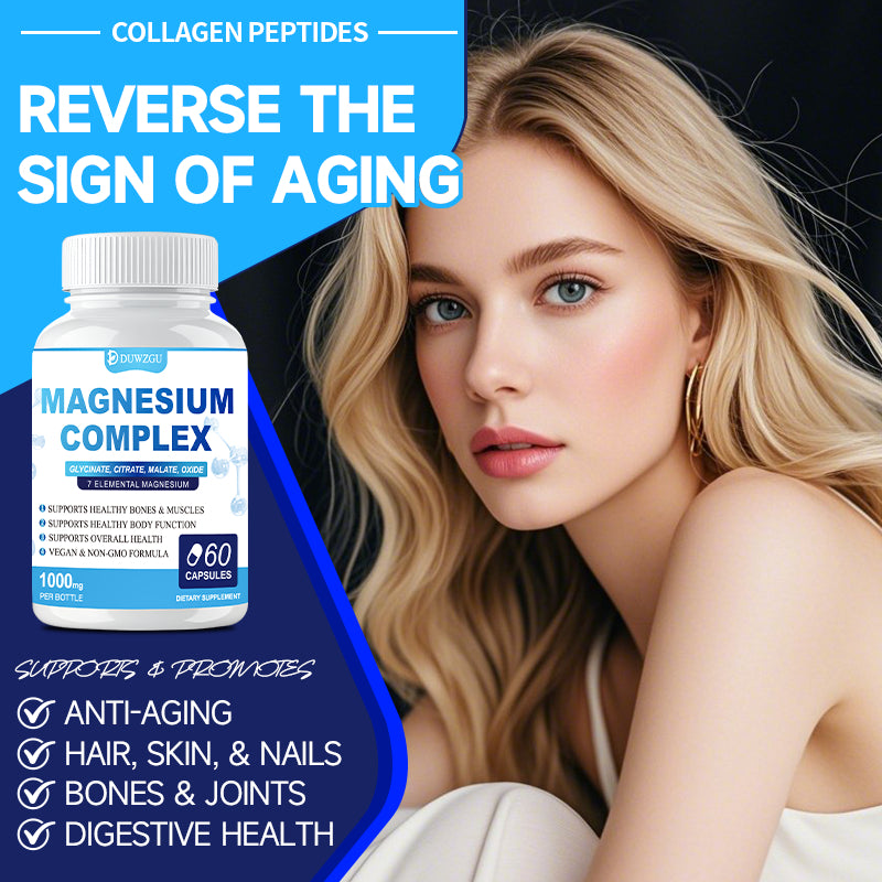 Magnesium Complex Supplement With Glycinate Citrate, Malate Oxide, Supports Bone, Muscle Digestive Health, Vegan Non-GMO, 60 Capsules My Store