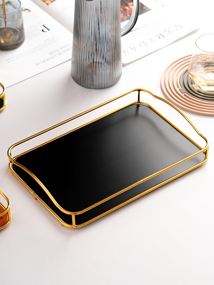 Household Rectangular Tea Tray Water Cup Storage