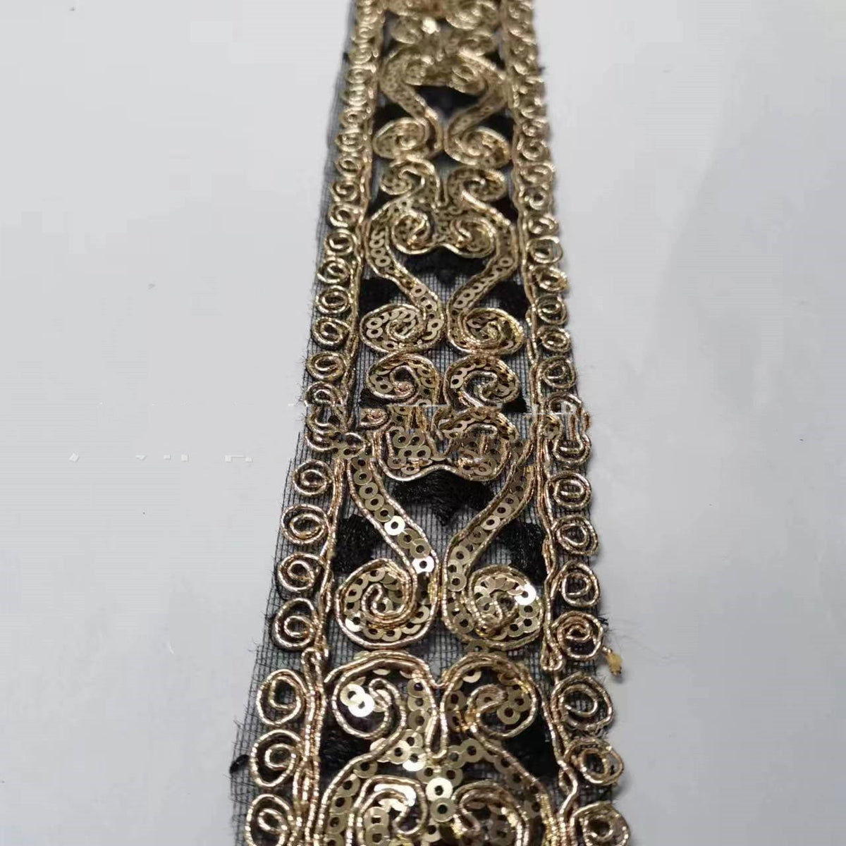 New Ethnic Ribbon Bar Code Embroidery Lace Sequins