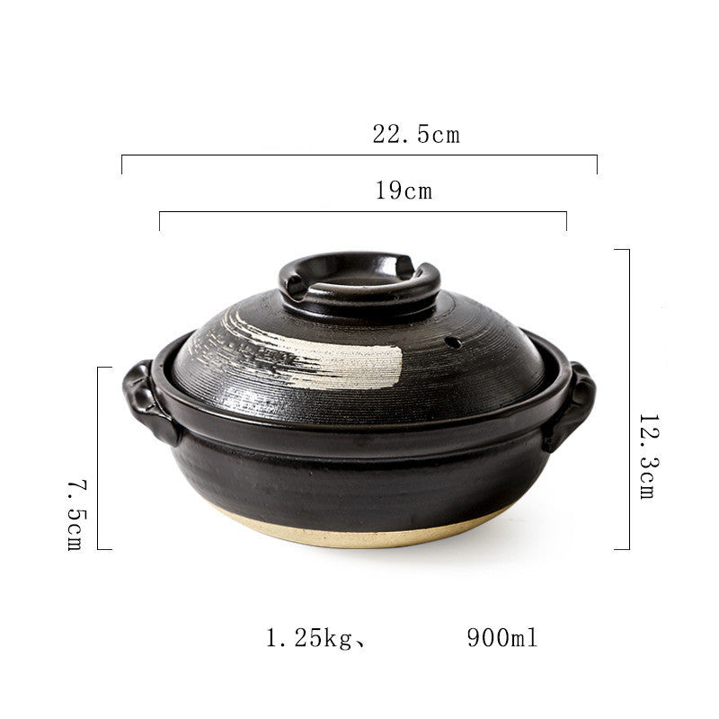Ceramic Stew Pot Soup Rice Casserole Gas Clay Pot