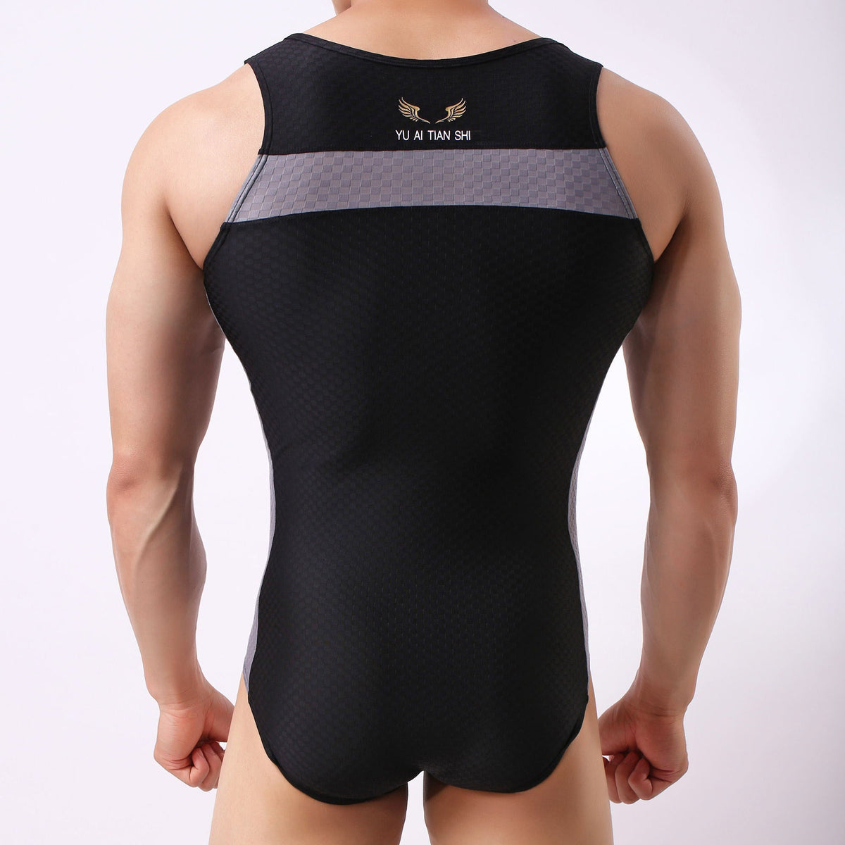 Men's Body Sculpting Nylon Sports Vest Underwear Bodysuit